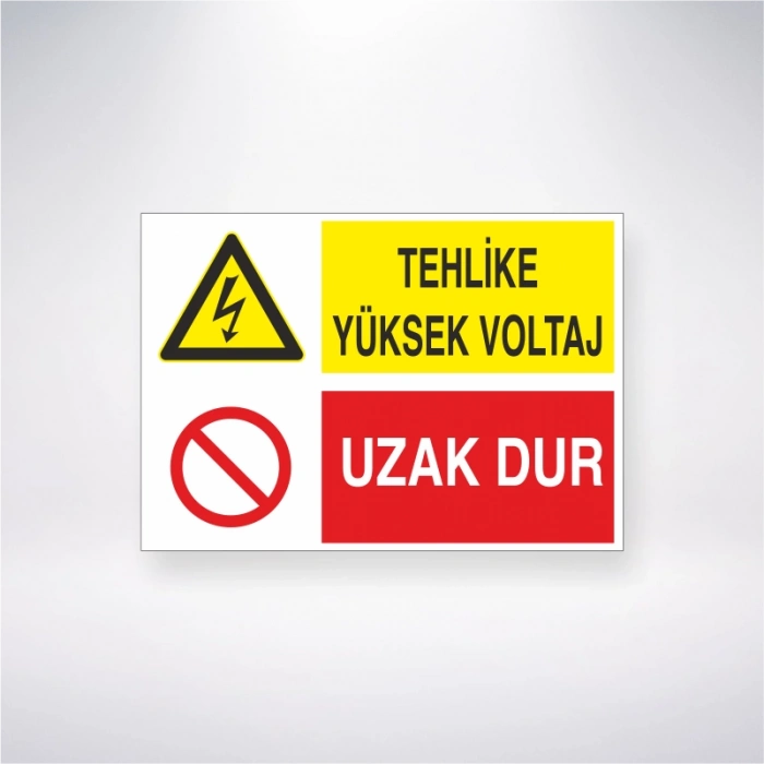 Tehlike Yüksek Voltaj Uzak Dur Sticker 20X28 Cm