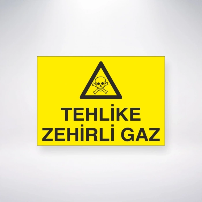 Tehlike Zehirli Gaz Sticker 20X28 Cm