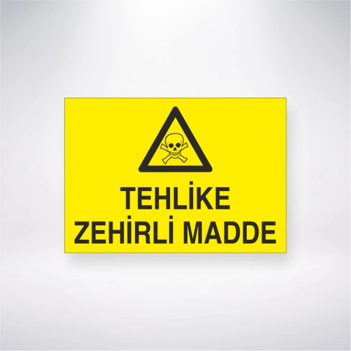 Tehlike Zehirli Madde Sticker 20X28 Cm