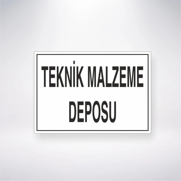 Teknik Malzeme Deposu Sticker 20X28 Cm