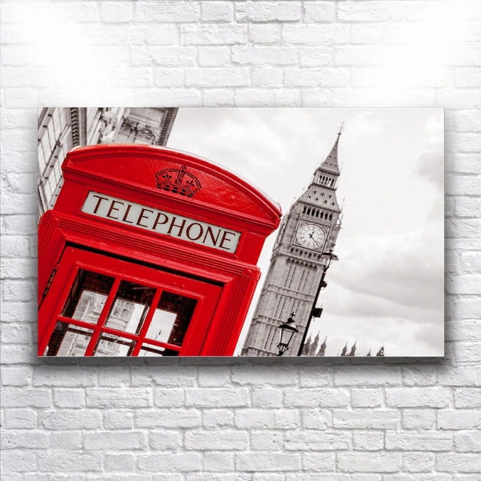 Telefon Kulubesi Ve İngiltere Kanvas