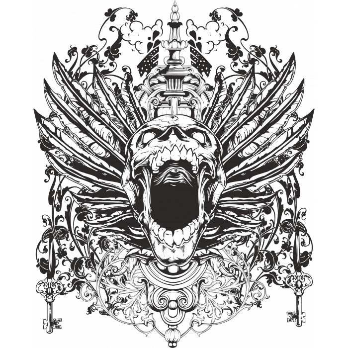 Kurukafa Sticker 7 10x10 cmRenkli Sticker