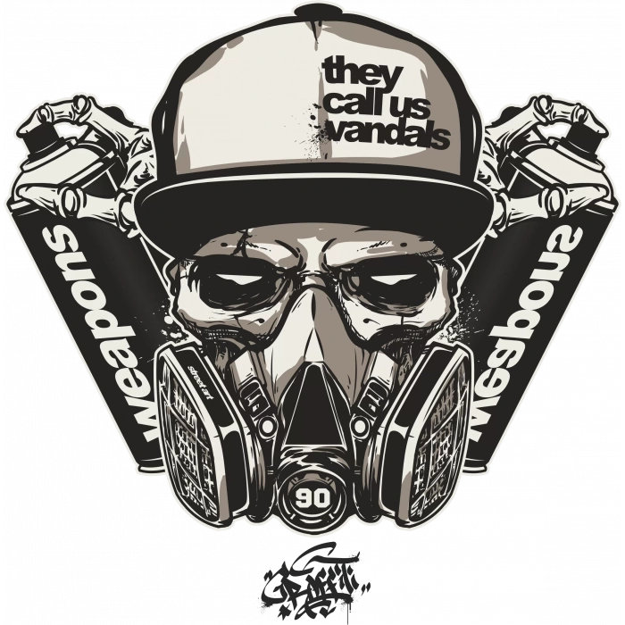 They Call Us Vandals Sticker 10x10 cmRenkli Sticker