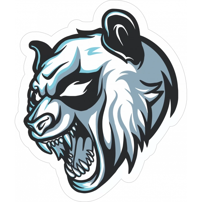 Panda Sticker 10x10 cmRenkli Sticker