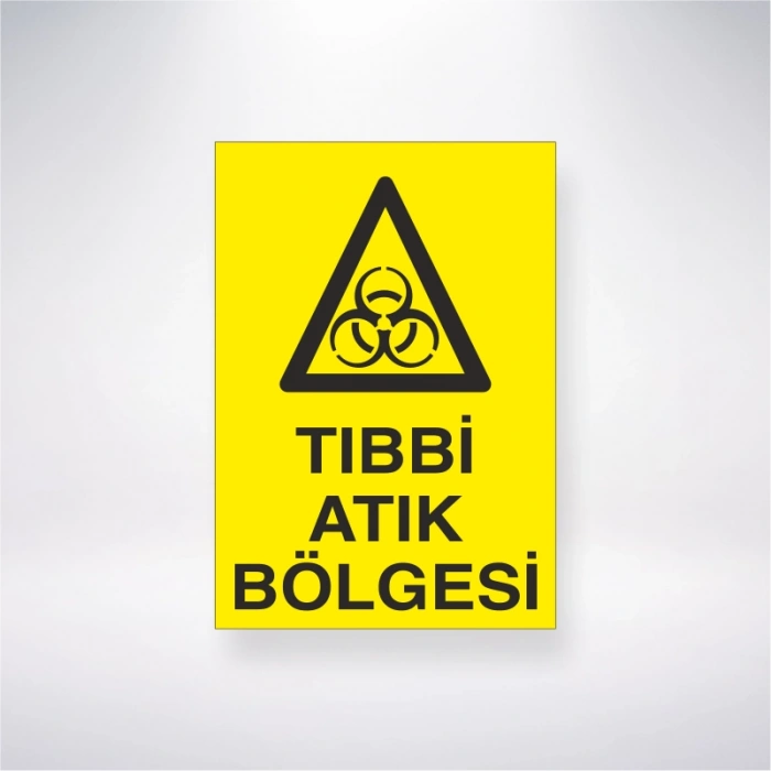 Tıbbi Atık Bölgesi Sticker 20X28 Cm