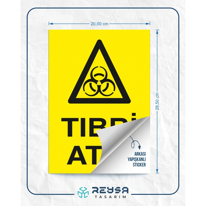 Tıbbi Atık Sticker 20X28 Cm