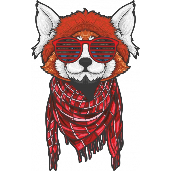 Tilki Sticker 10x10 cmRenkli Sticker