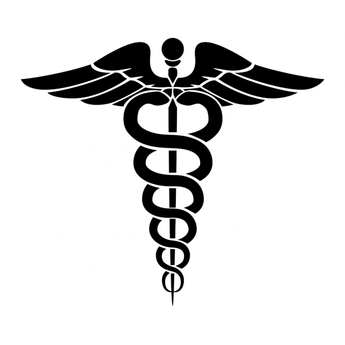 Tıp Logosu Oto Sticker, Araba Sticker17x17 Cm Siyah