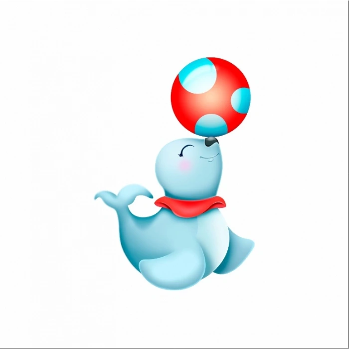 Topla Oynayan Fok Duvar Stikcer