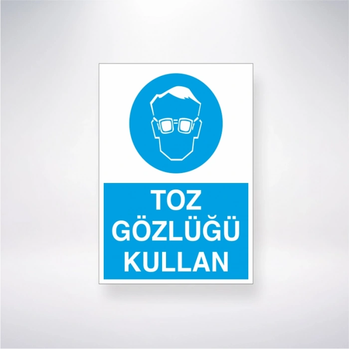 Toz Gözlüğü Kullan Sticker 20X28 Cm