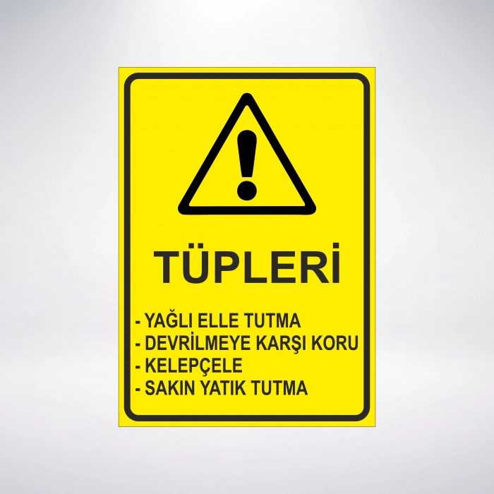 tüpleri yağlı elle tutuma Sticker 20X28 Cm