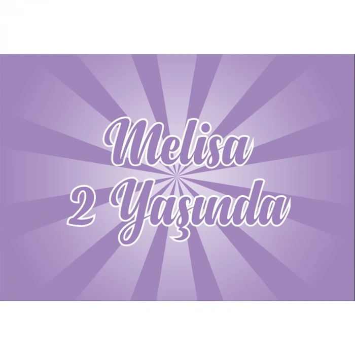 Mor Doğum Günü Afişi 35X50 cm