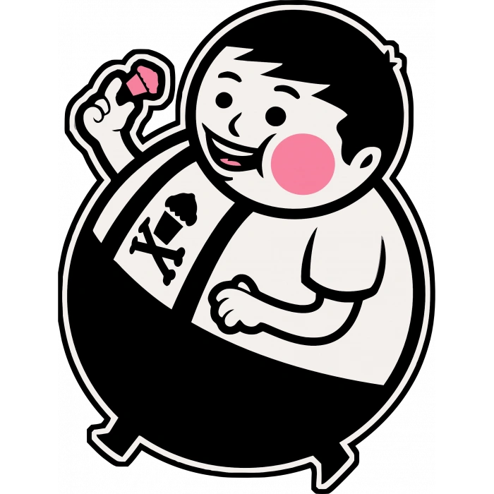 Yiyen Adam Sticker 10x10 cmRenkli Sticker