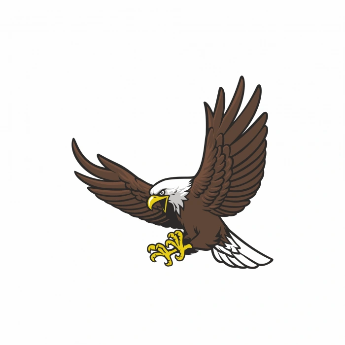 Uçan kartal 2Sticker 10x10 cmRenkli Sticker