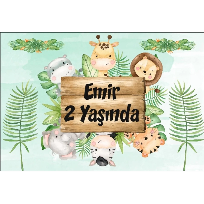 Safafi Temalı Doğum Günü Afişi 100X150 cm