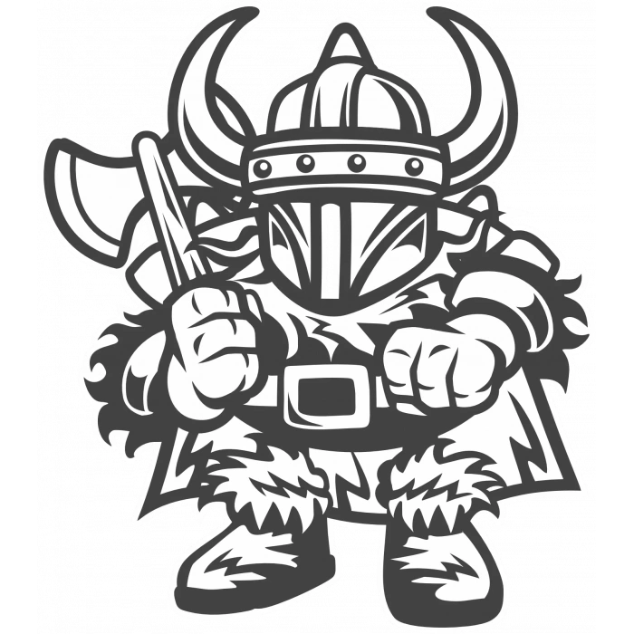 Viking Sticker 10x10 cmRenkli Sticker