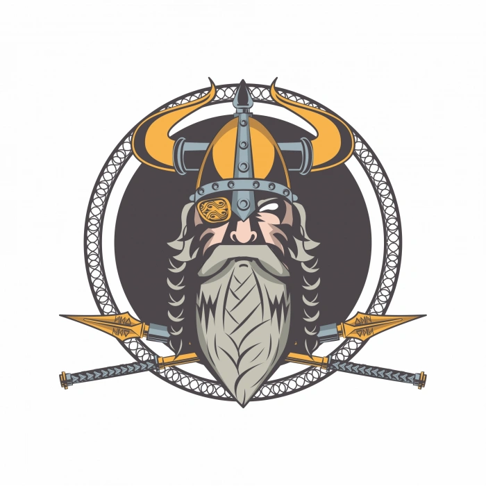 Viking Sticker 10x10 cmRenkli Sticker