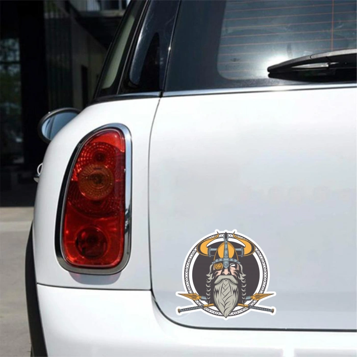 Viking Sticker 10x10 cmRenkli Sticker