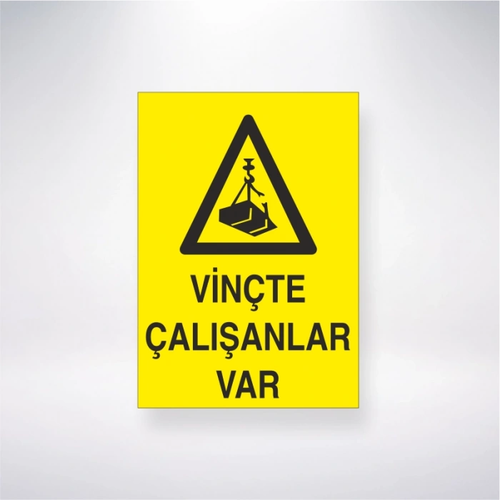 Vinçte Çalışanlar Var Sticker 20X28 Cm