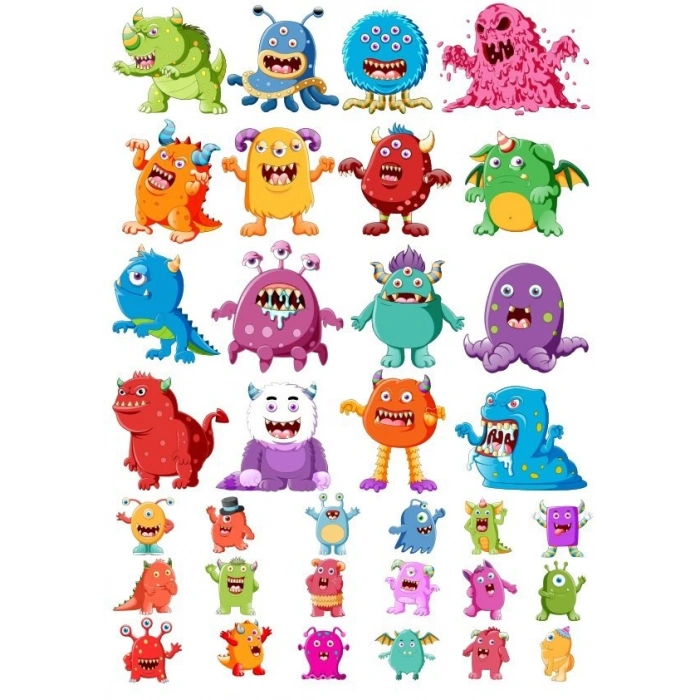 Virüs Sticker Set-3 17 Parça Telefon, Tablet, Defter, Laptop Sticker