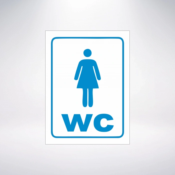 Wc Kadın Sticker 20X28 Cm