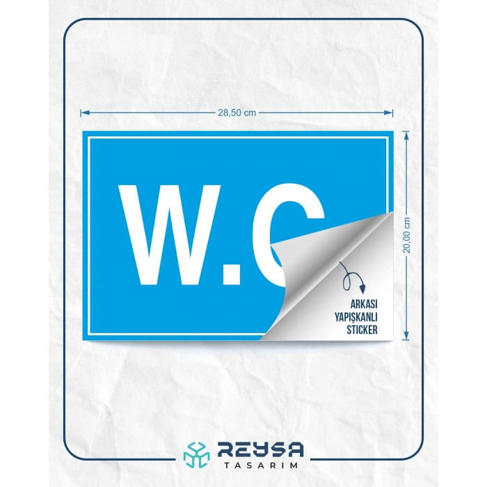 W.C Sticker 20X28 Cm