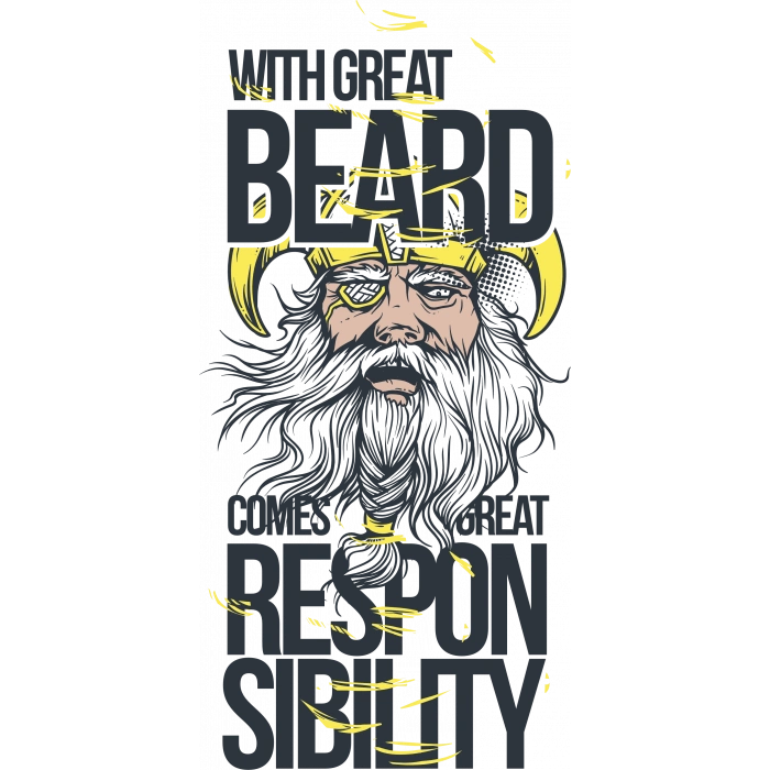 Beard Sticker 10x10 cmRenkli Sticker