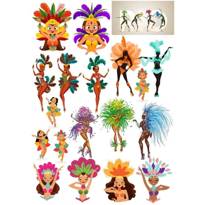 Yağmur Ormanı İnsanları Sticker Set 20 Parça Telefon, Tablet, Defter, Laptop Sticker