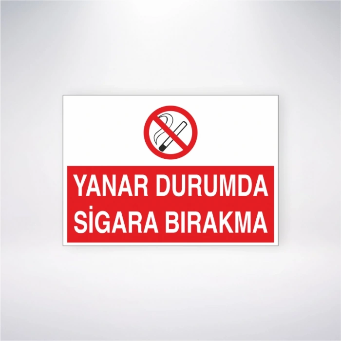Yanar Durumda Sigara Bırakma Sticker 20X28 Cm
