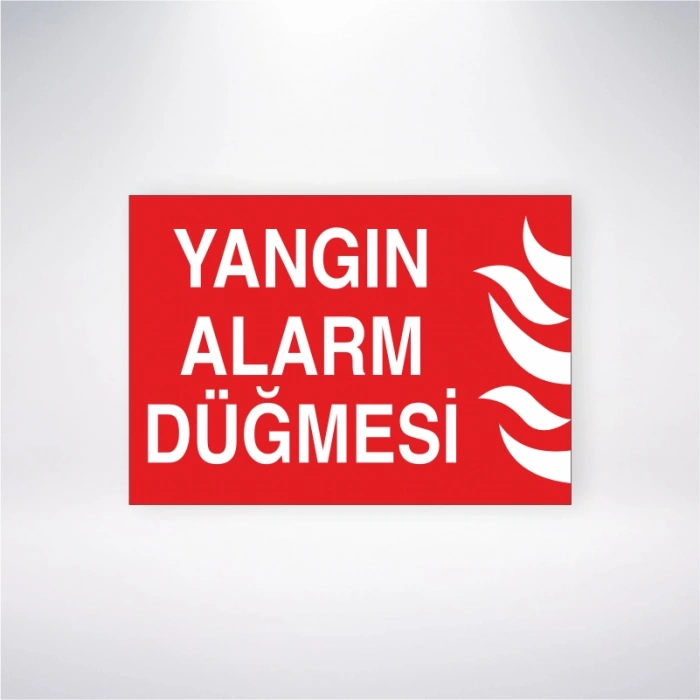 Yangın Alarmı Düğmesi Sticker 20X28 Cm