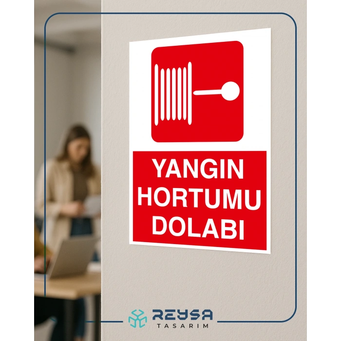 Yangın Hortumu Dolabı Sticker 20X28 Cm