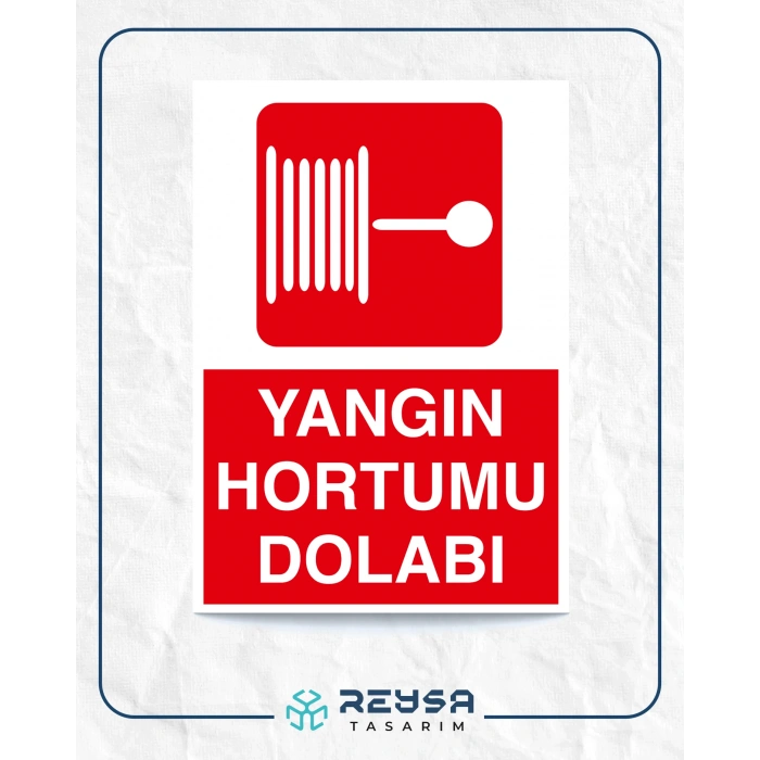 Yangın Hortumu Dolabı Sticker 20X28 Cm