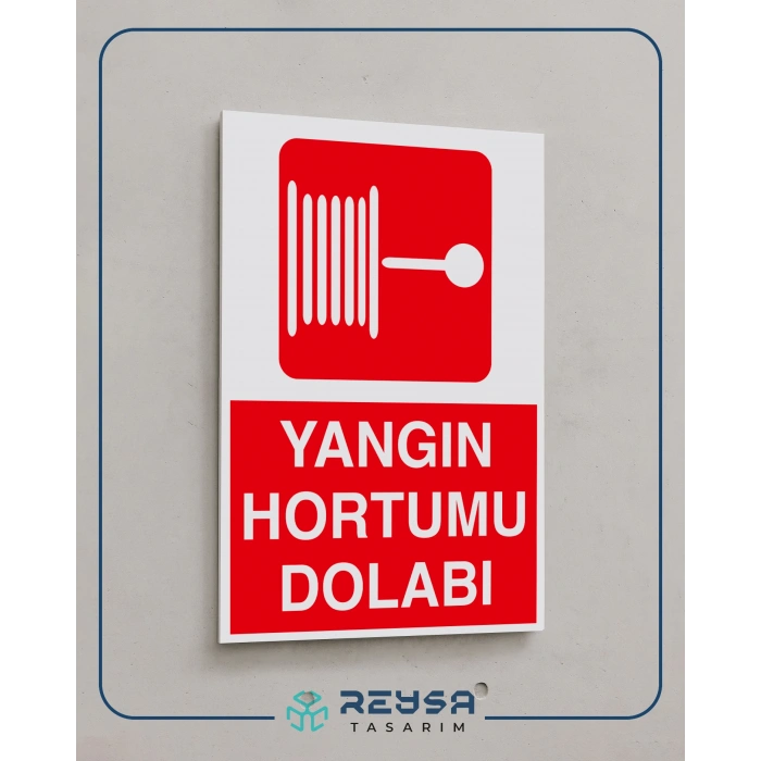 Yangın Hortumu Dolabı Sticker 20X28 Cm