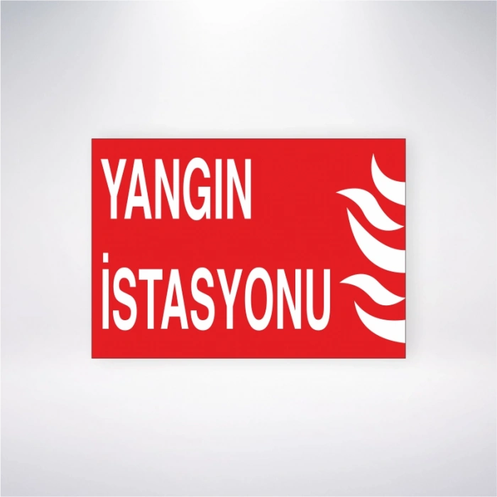Yangın İstasyonu Sticker 20X28 Cm