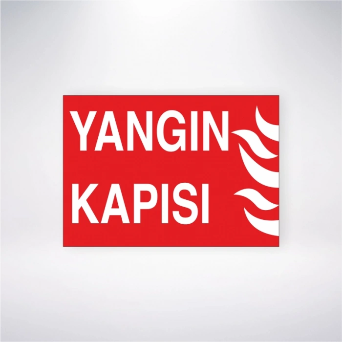 Yangın Kapısı Sticker 20X28 Cm