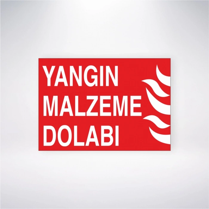 Yangın Malzeme Dolabı Sticker 20X28 Cm