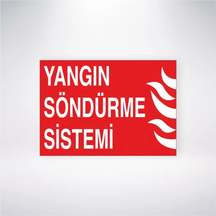 Yangın Söndürme Sistemi Sticker 20X28 Cm