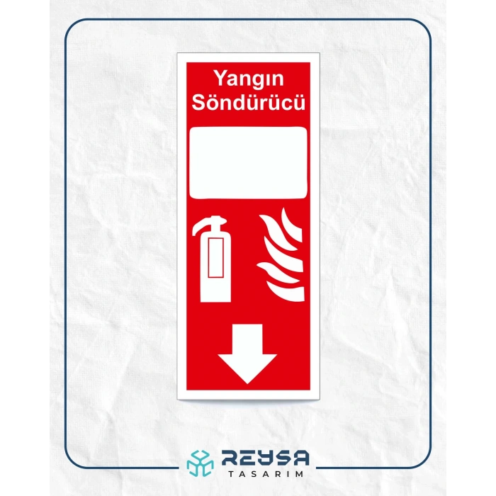 Yangın Söndürücü Sticker 20X28 Cm