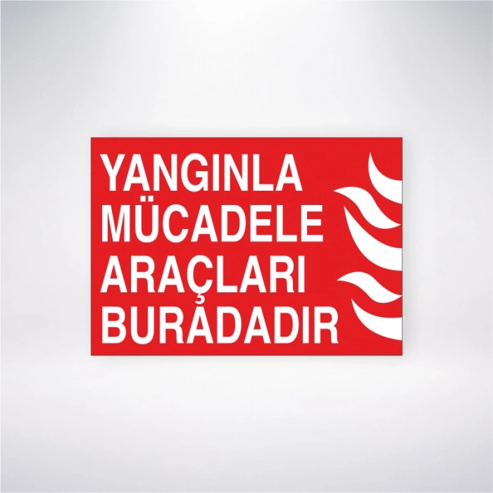 Yangınla Mücadele Araçları Buradadır Sticker 20X28 Cm
