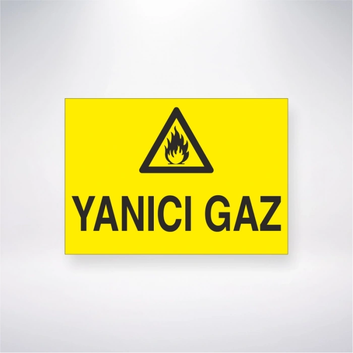 Yanıcı Gaz Sticker 20X28 Cm