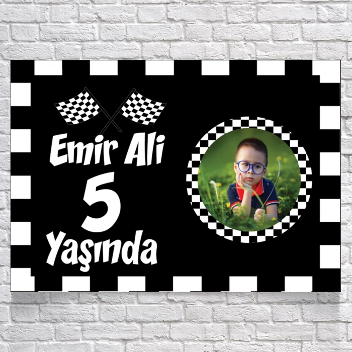 Yarış Temalı Doğum Günü Afişi 35X50 cm