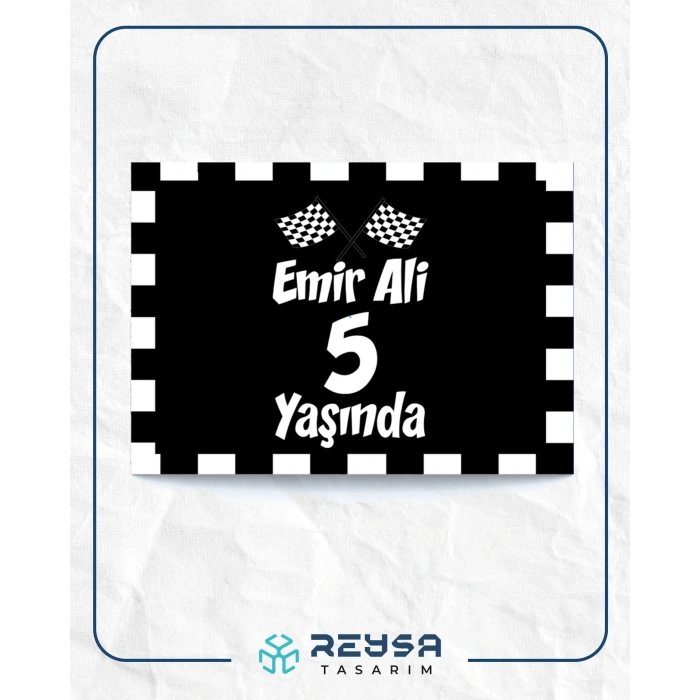 Yarış Temalı Doğum Günü Afişi 35X50 cm