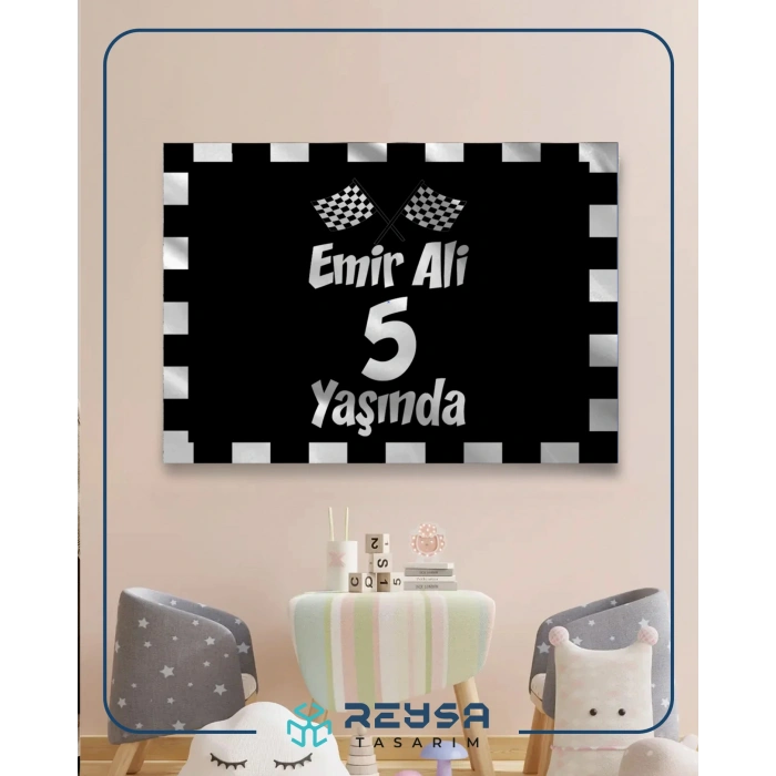 Yarış Temalı Doğum Günü Afişi 50X70 cm