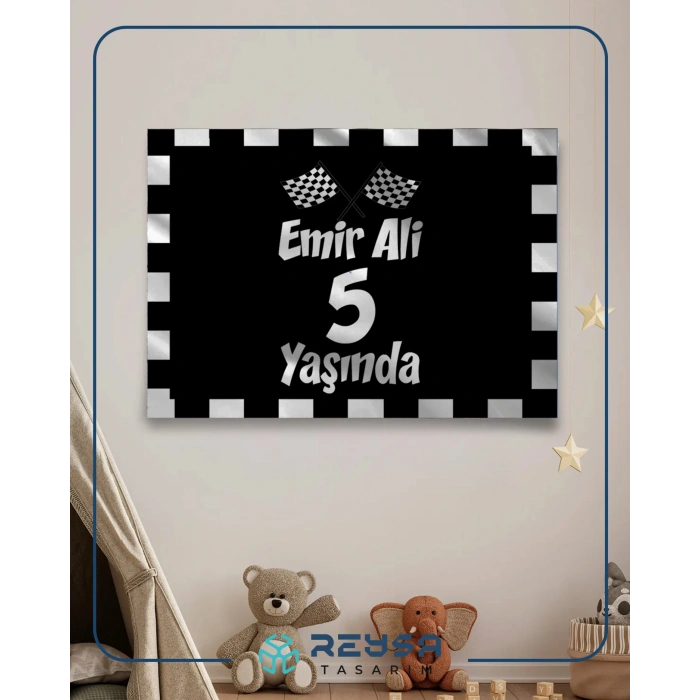 Yarış Temalı Doğum Günü Afişi 50X70 cm