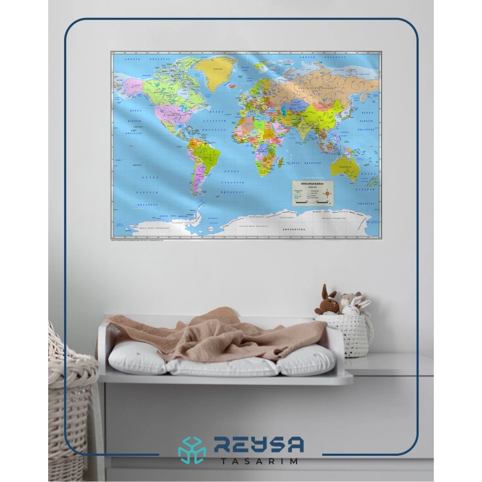Dünya Haritası Posteri 50x70 cm