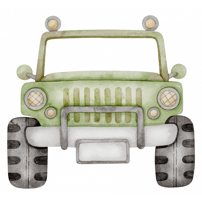 Yeşil Jeep Duvar Stickerı