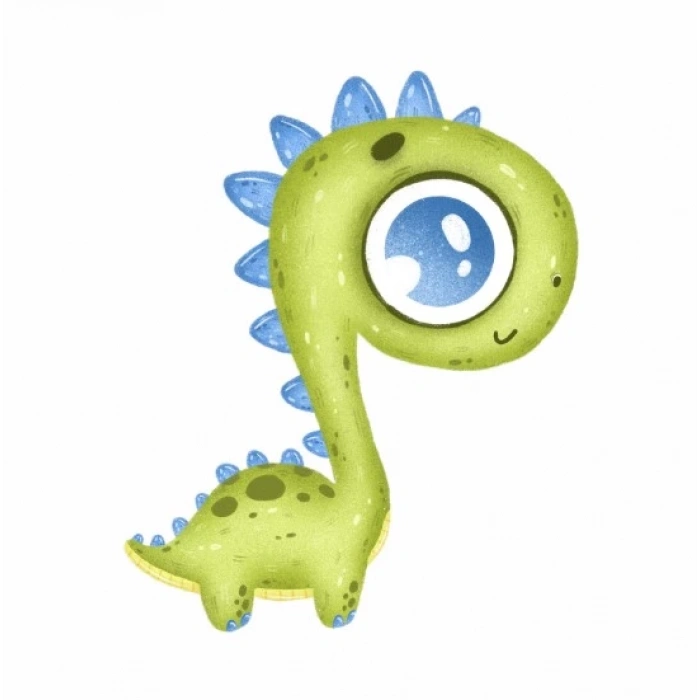 Yeşil Uzun Boyunlu Duvar Sticker