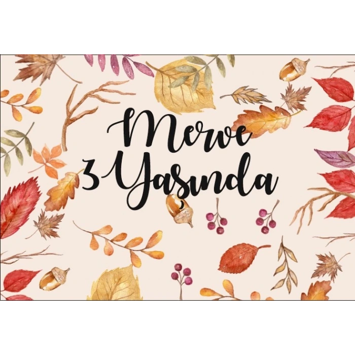 Sonbahar Temalı Doğum Günü Afişi 35X50 cm