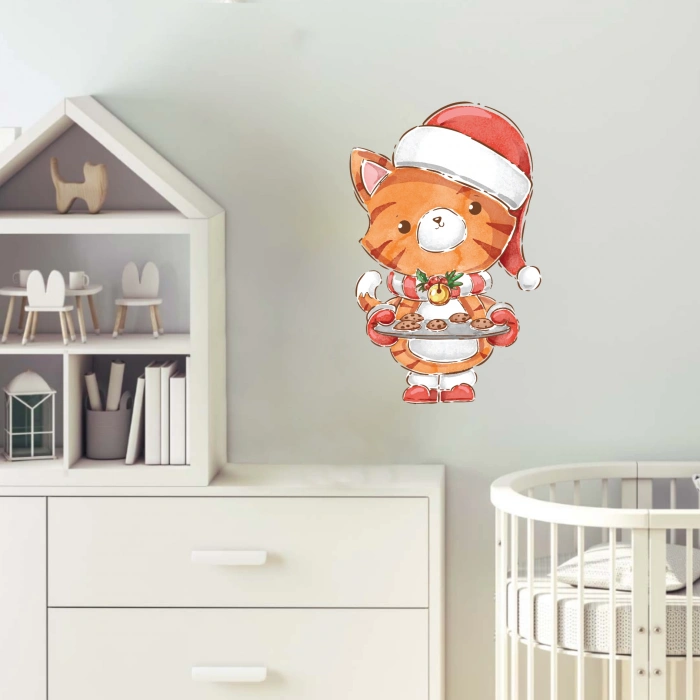 Yılbaşı Konseptli Kurabiye Yapan Aslan