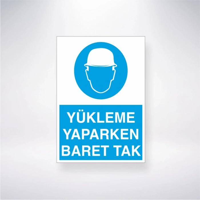 Yükleme Yaparken Baret Tak Sticker 20X28 Cm